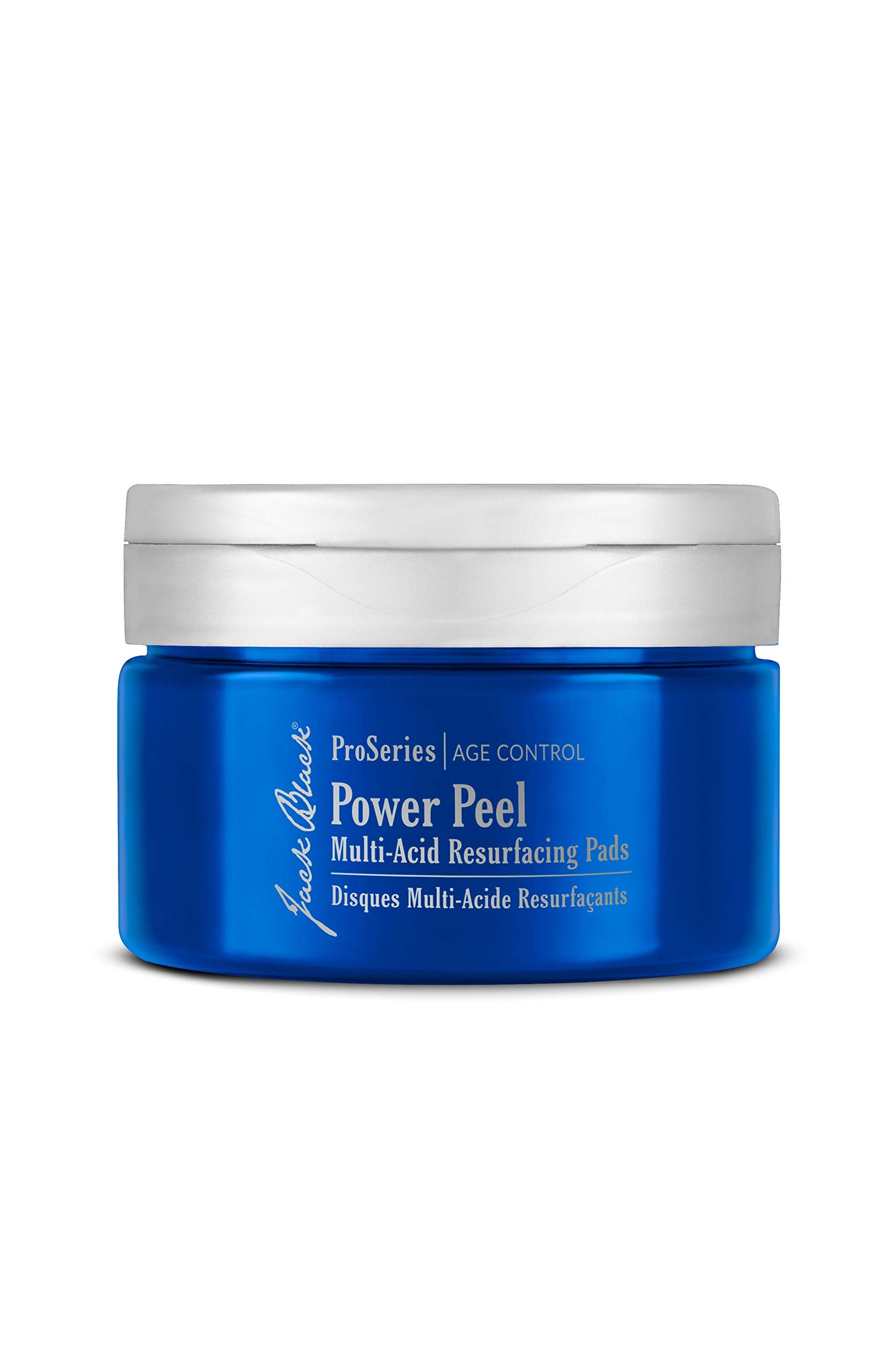 Jack Black Power Peel pad closeup demonstrates exfoliation for brighter, smoother skin.