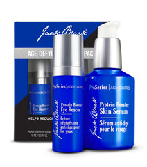 Jack Black Protein Booster Skin Serum bottle pump for smoother, younger-looking skin.