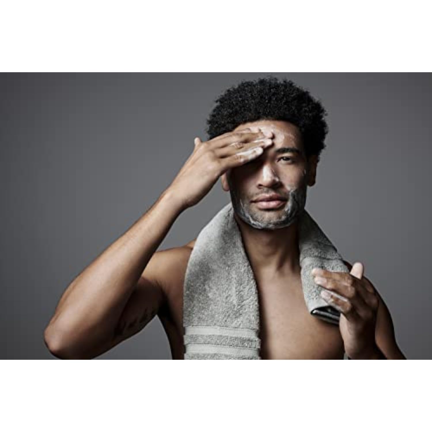 Jack Black Pure Clean morning routine image conveys refreshed, shave-ready skin after gentle wash