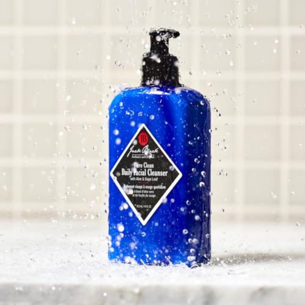 Jack Black Pure Clean Witch Hazel-toner action showing natural astringent benefits and calm skin