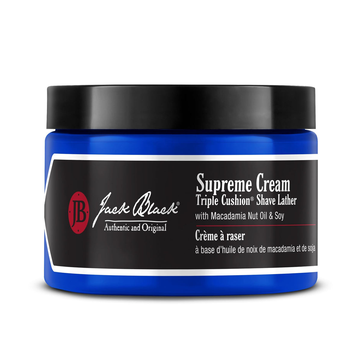 Jack Black Supreme Cream Triple Cushion bottle — hydrating lather for smoother shaves