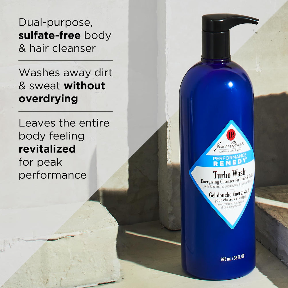 Jack Black Turbo Wash aroma steam shot communicates energizing scent during shower
