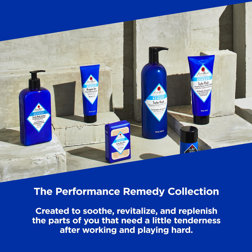Jack Black Turbo Wash body-lather shot illustrates full-body cleanse in one step