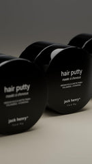 Jack Henry Hair Putty application demo highlights reworkable hold for daily styling