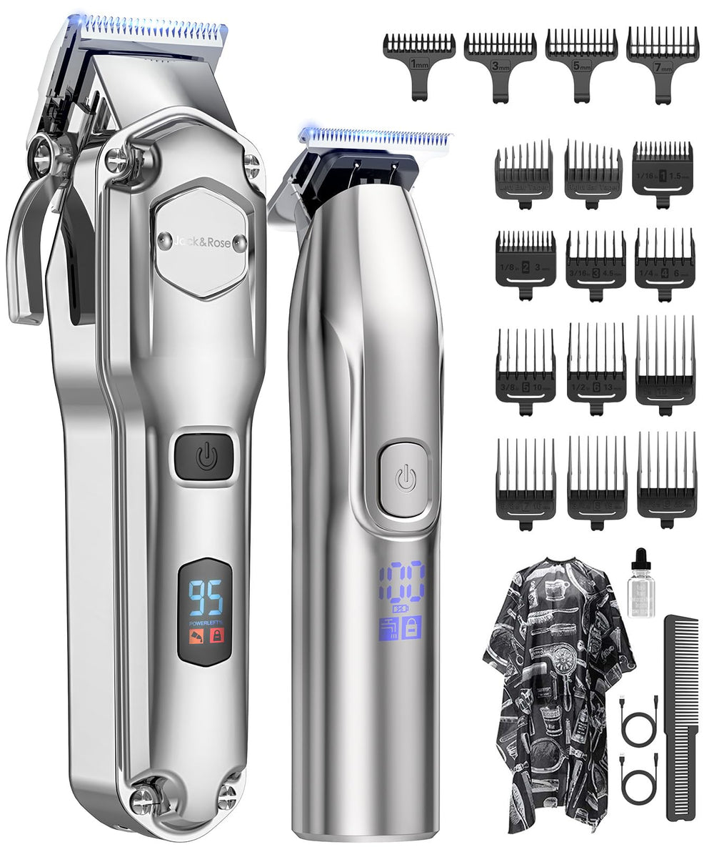 Jack & Rose clippers set front view for cordless home grooming