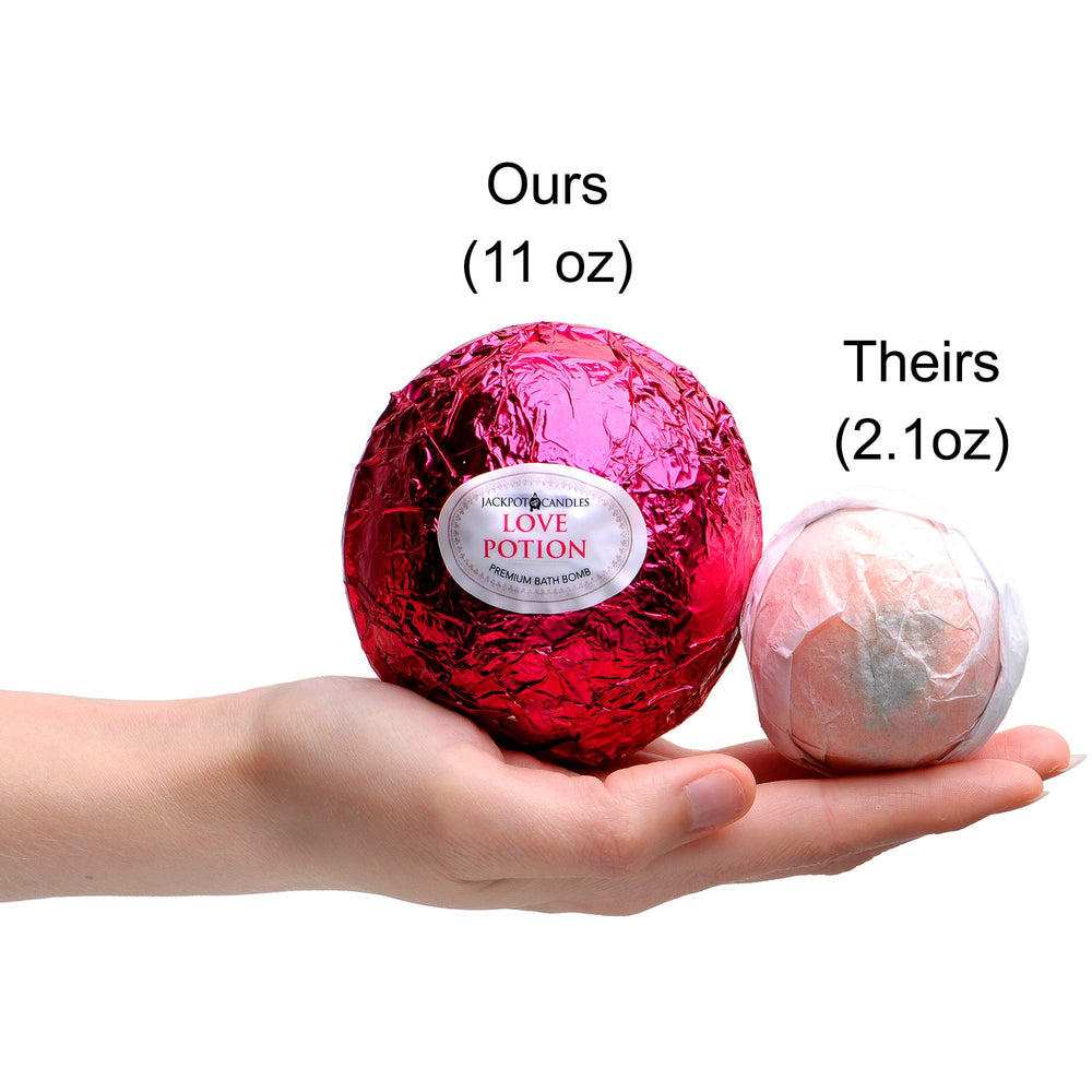Jackpot Candles Mermaid Love Potion bath bombs feature luxe ingredients for a soothing soak.