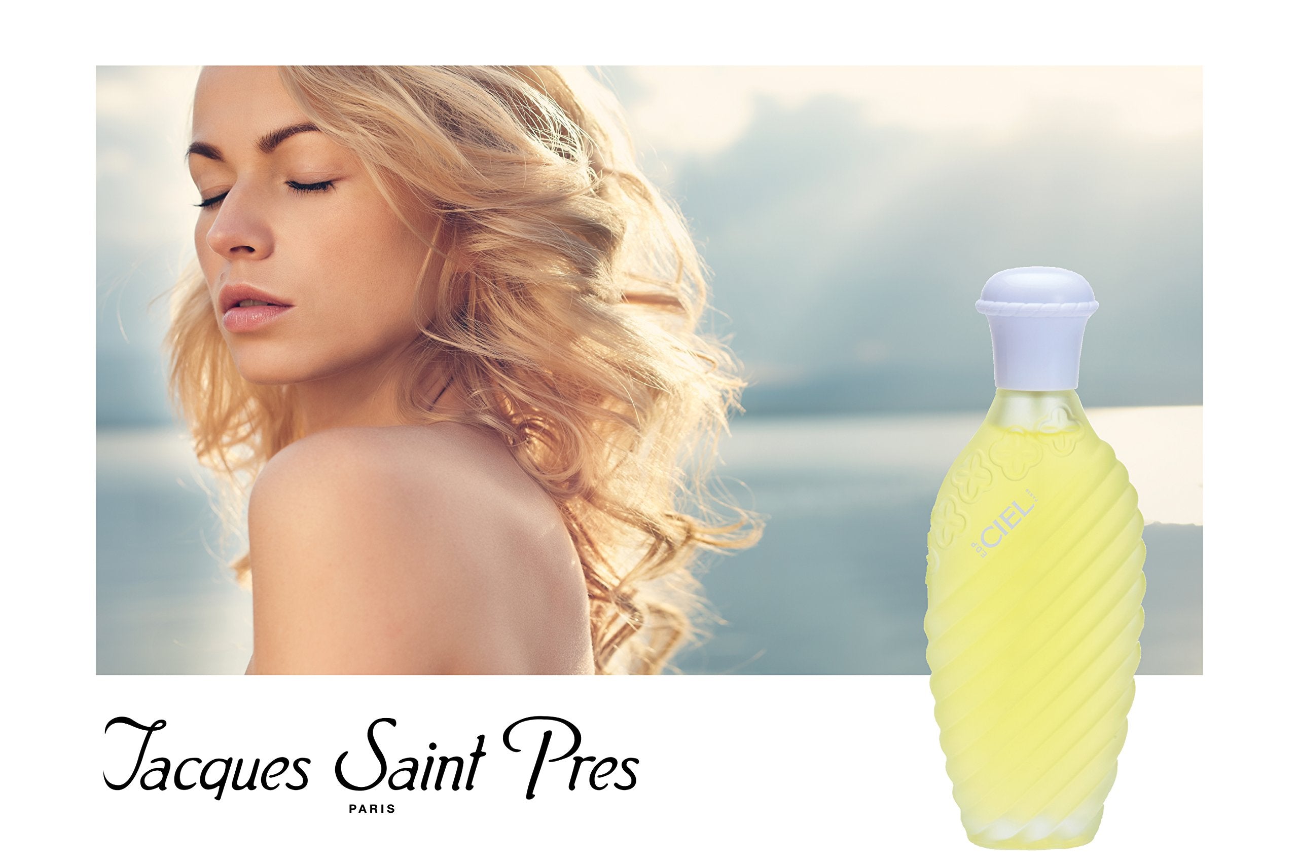 Jacques Saint Pres CIEL closeup shows white rose notes for soft powdery femininity.