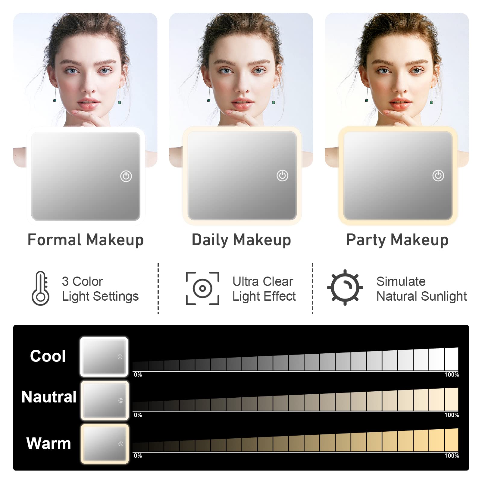 Jadazror detachable 10x magnifying mirror aids detailed eyeliner work.