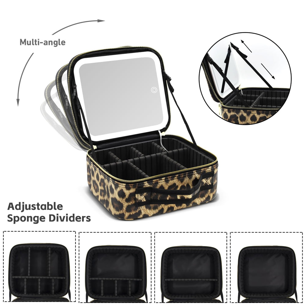 Jadazror durable leather keeps cosmetics safe and bag easy to clean.