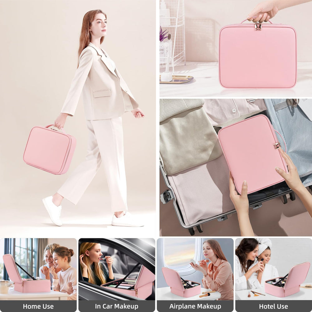 Jadazror makeup case compact travel size ideal for packing in luggage