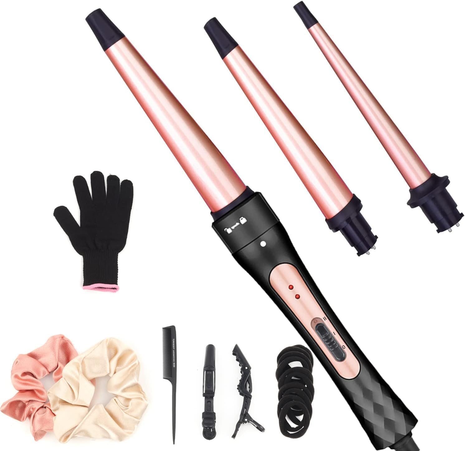 JAETON 3in1 curling wand set packaging highlights premium design and versatility for at-home styling