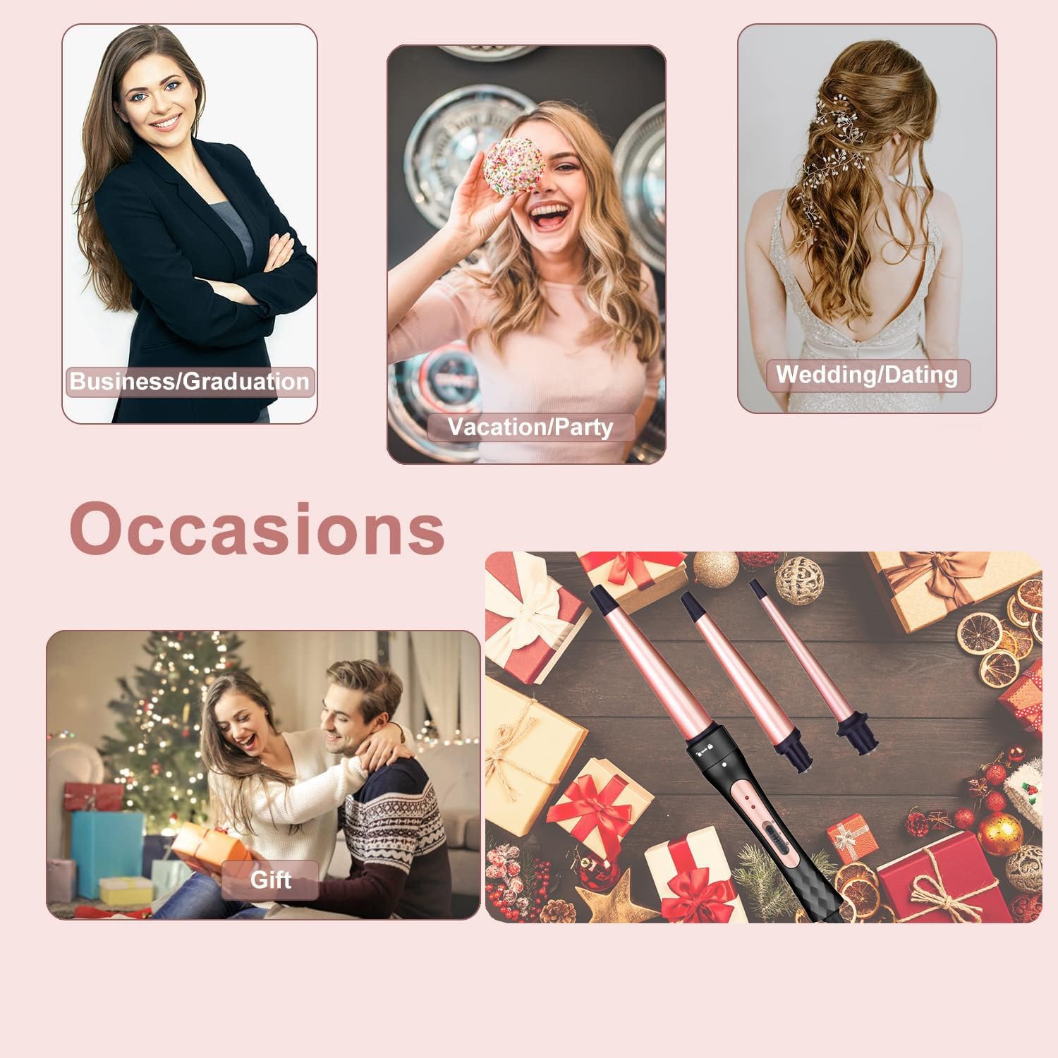 JAETON in-use shot shows quick heat-up and smooth, frizz-free results