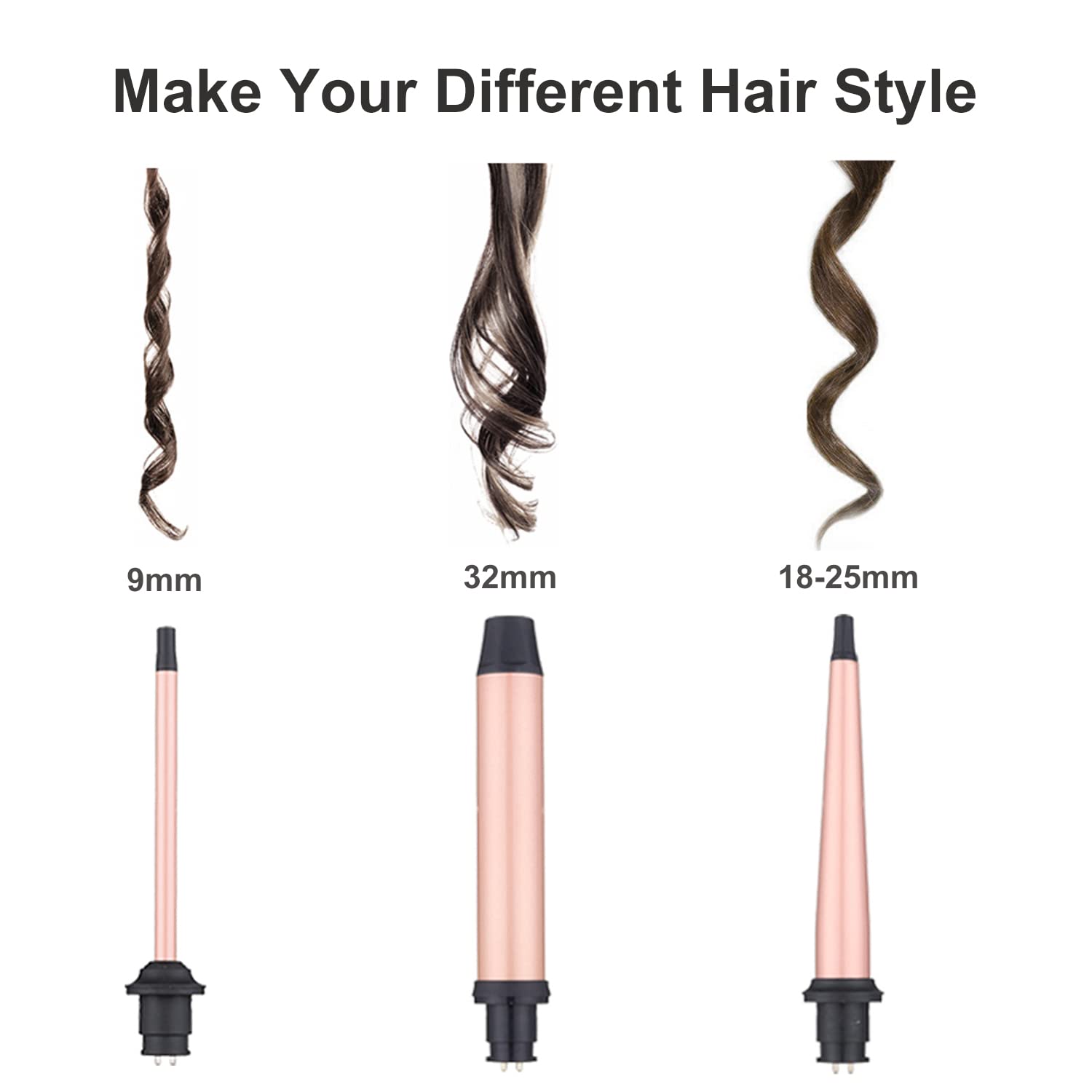JAETON curling wand with 1.25-inch barrel close-up for smooth, voluminous waves.