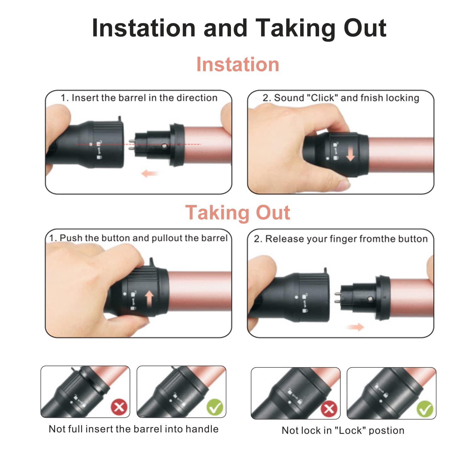 JAETON curling wand heats up quickly for faster, convenient styling sessions.