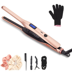 JAETON pencil flat iron compact 3/10-inch for precise root and edge styling
