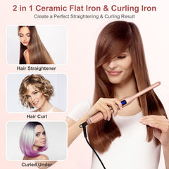 JAETON small ceramic flat iron plates for gentle, smooth styling