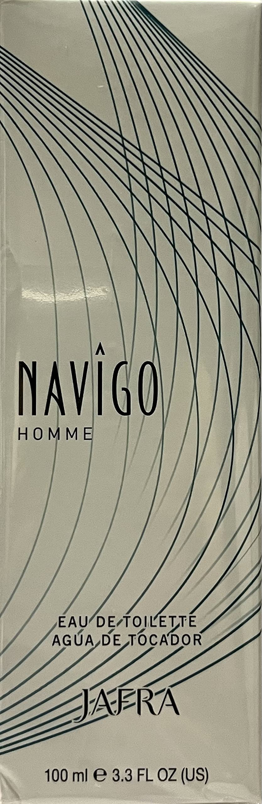 Jafra Navigo Homme EDT close-up cap showing premium finish for grooming ritual.