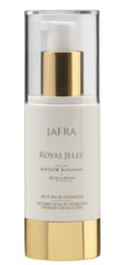 Jafra Royal Jelly Milk Balm texture swatch reveals silky, non-greasy moisture.