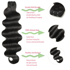 Jaliyah Brazilian virgin hair double weft close-up demonstrates durability