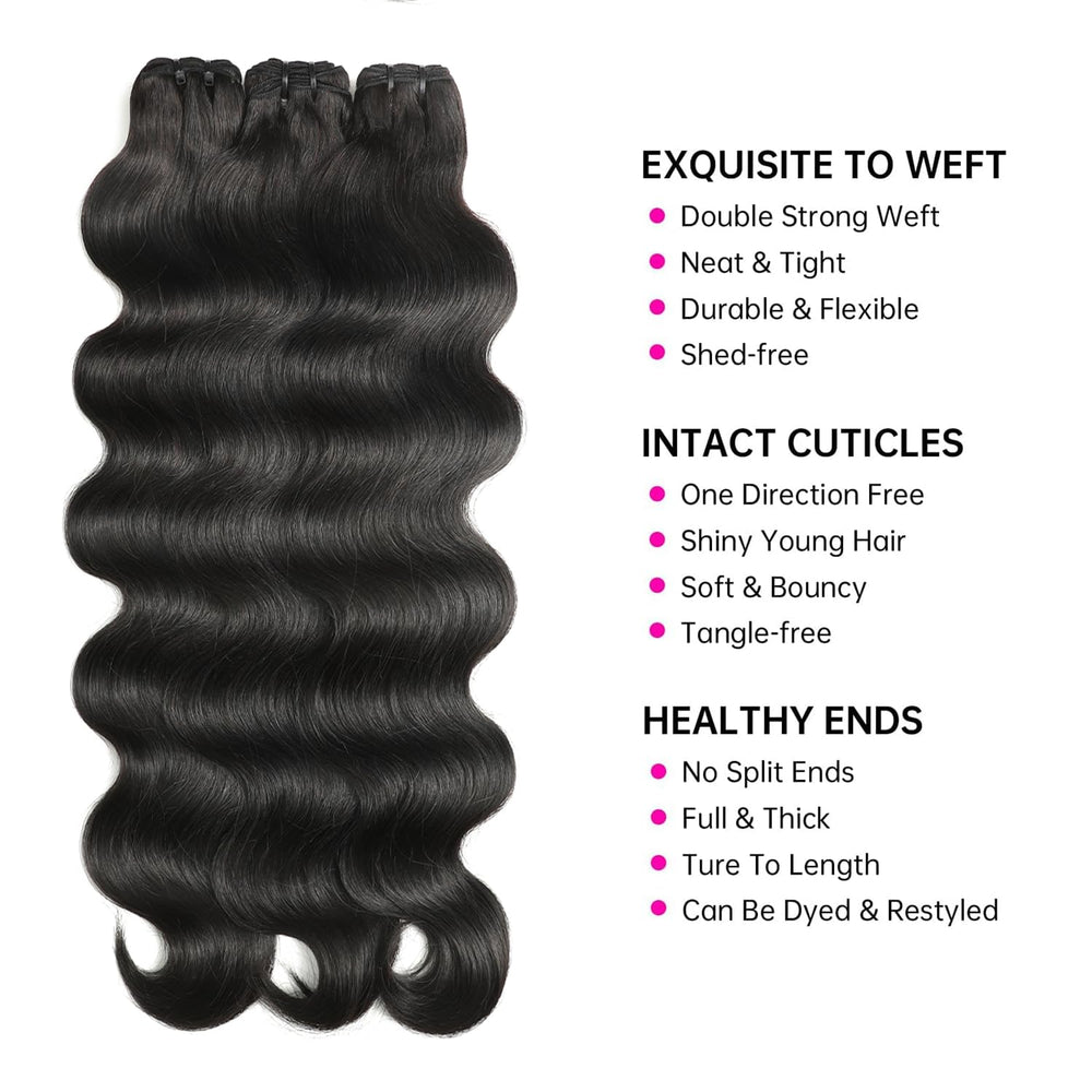Jaliyah 20-inch body wave bundle showing true length for full appearance