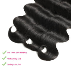 Jaliyah 22-inch body wave ends highlight thick, healthy tips for fullness