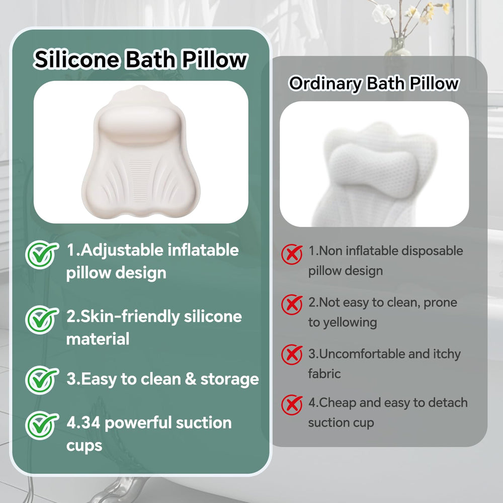 Jalopink bath-pillow-non-slip-suction-cups keep it firmly in place.