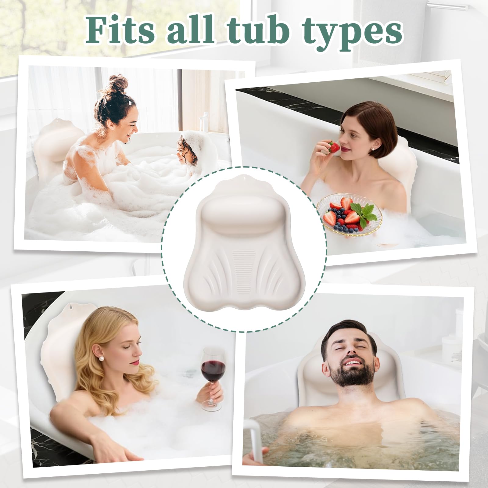 Jalopink bath-pillow-white-color-closeup emphasizes clean, spa-ready appearance.