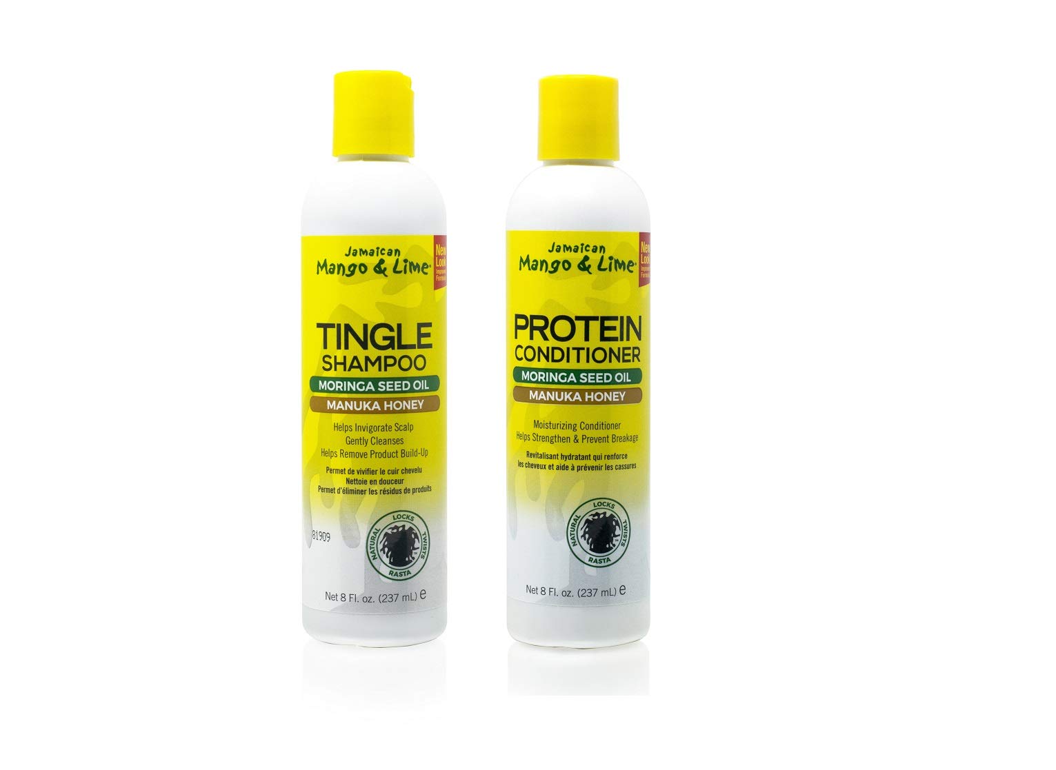 Jamaican Mango & Lime Love Your Locs Tingle Shampoo pour highlights scalp-stimulating formula and cleansing action.