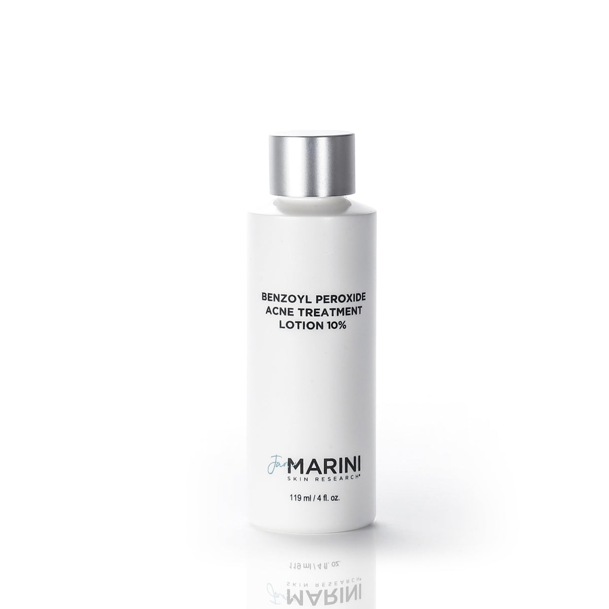 Jan Marini Benzoyl Peroxide Acne Lotion 4oz bottle with acne-fighting formula.