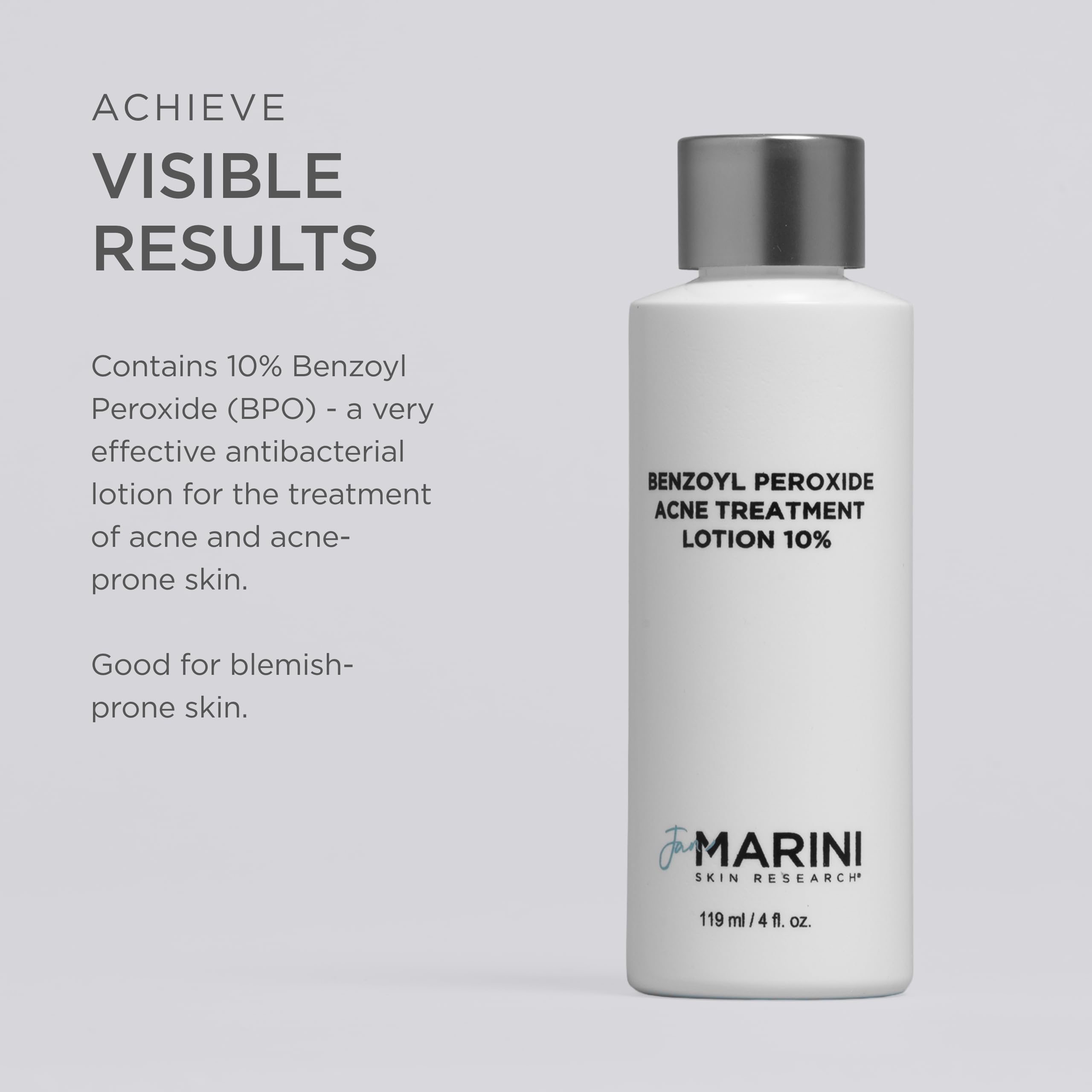 Jan Marini lotion applied on skin demonstrates even distribution for targeted treatment.
