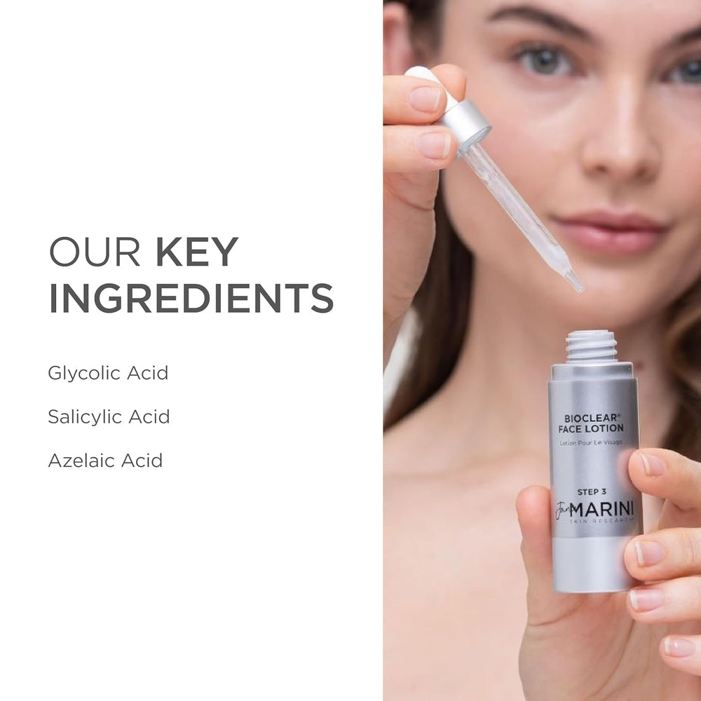 Bioclear Face Lotion being applied for a balanced, refined complexion