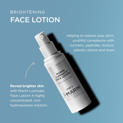 Jan Marini Luminate Face Lotion dispensing shot highlights easy-to-use packaging