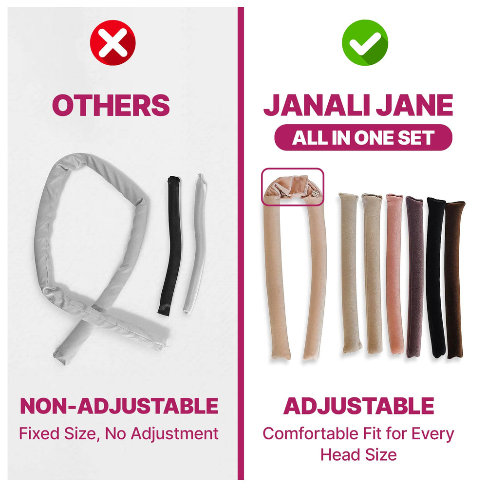 JANALIJANE long-hair wrap demonstrates extra-long design for fuller curls
