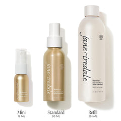 jane iredale Balance Hydration Spray shows green tea extract ingredient for soothing care