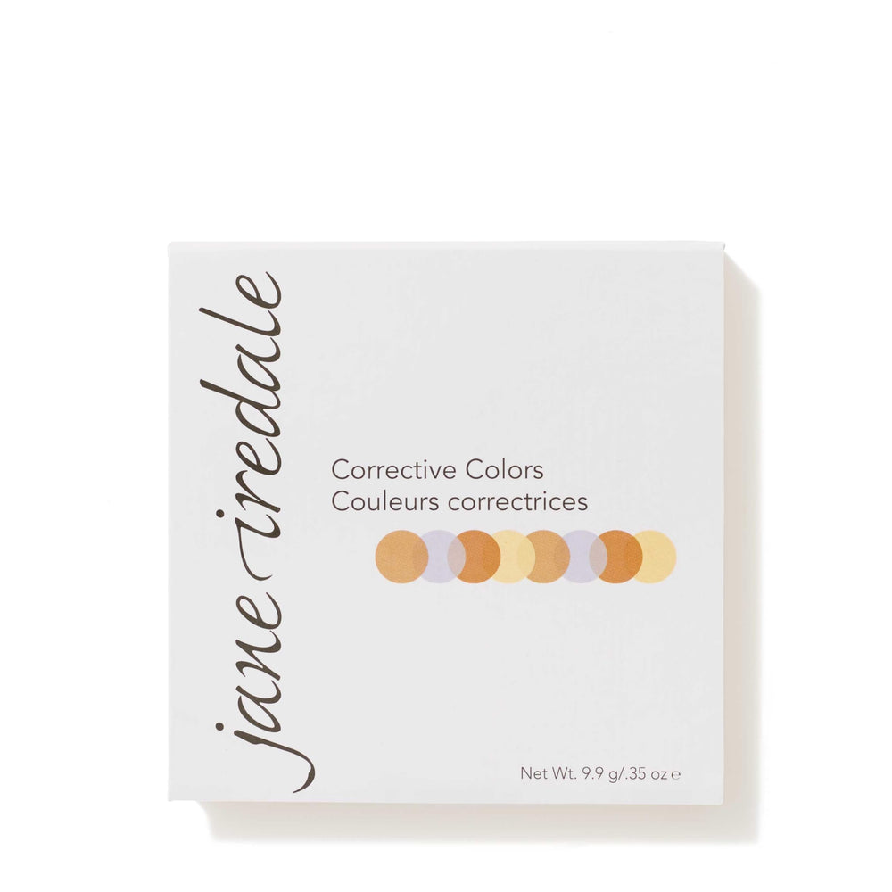 jane iredale corrective colors peach swatch hides blue, purple or grey tones