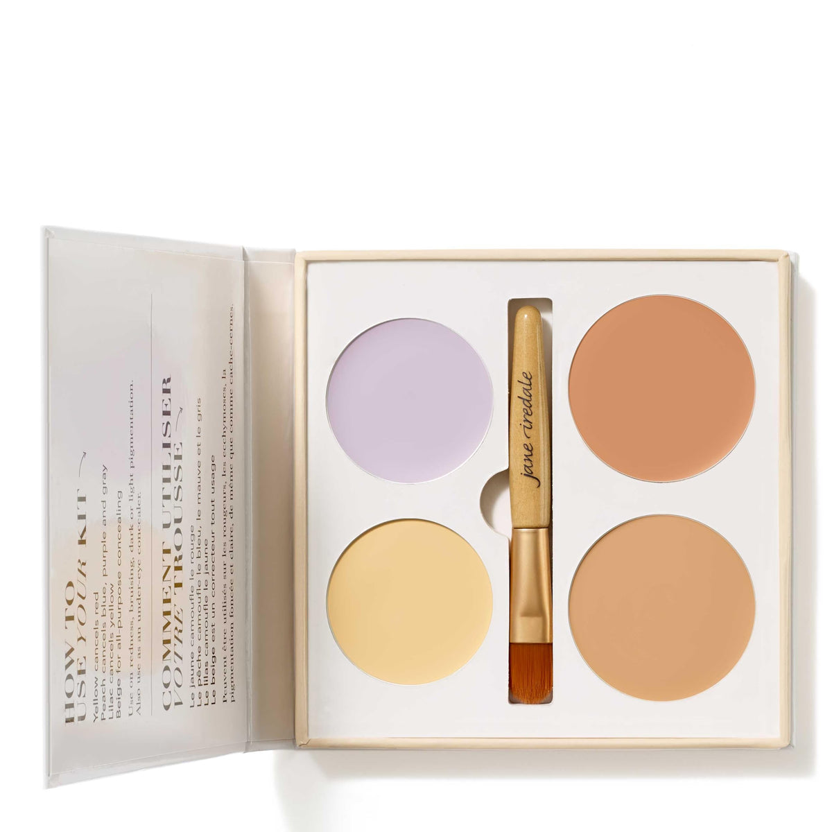 jane iredale corrective colors yellow swatch conceals redness for an even complexion
