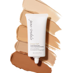 Jane Iredale Dream Tint wear test illustrates 40-minute water resistance.