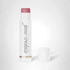 Jane iredale Drink Lip Balm Flirt during application, with lemon scent for everyday lip care.