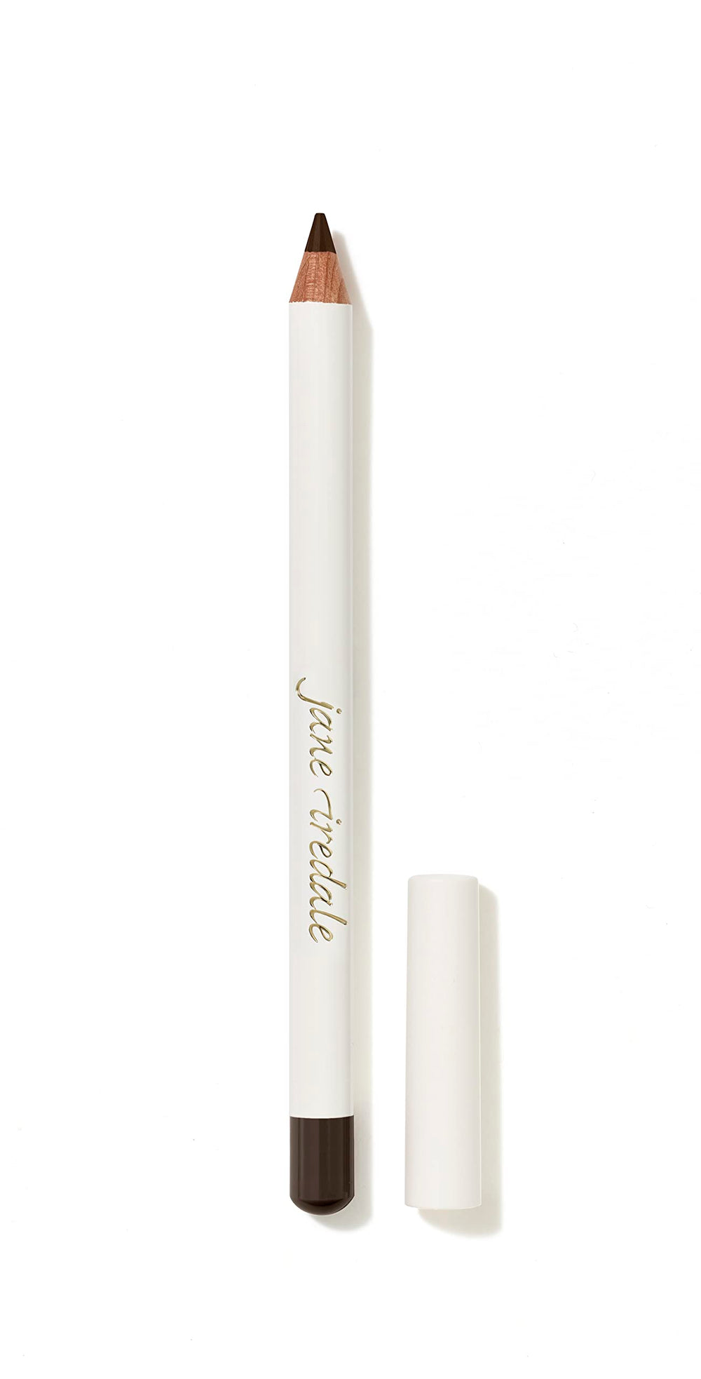 Jane Iredale Eye Pencil black closeup showing smooth glide for delicate skin.