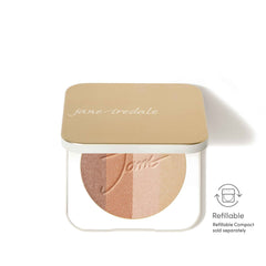 Jane Iredale PureBronze Shimmer Bronzer Palette swatches on skin highlighting buildable color.