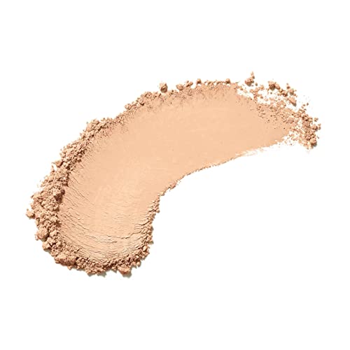 Jane Iredale PureMatte translucent powder application under or over base for balanced finish.