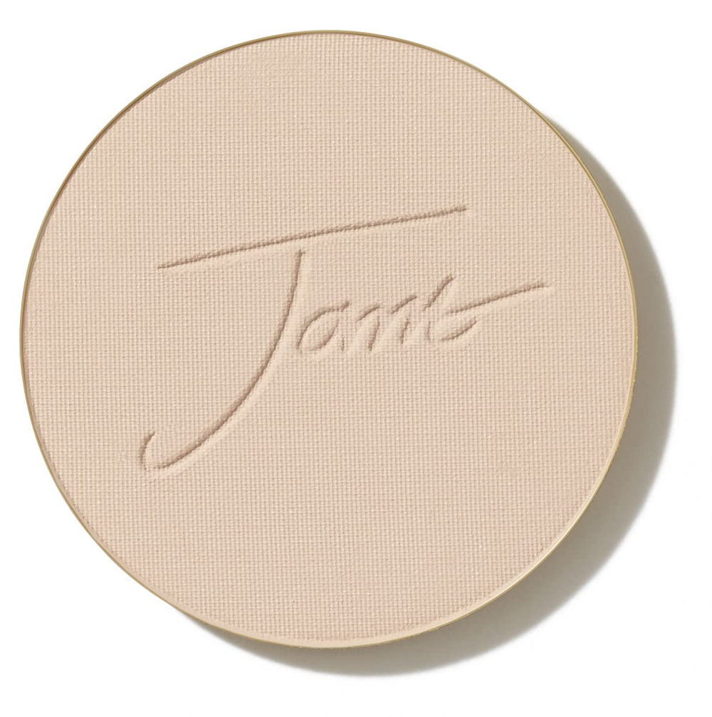 Jane Iredale PurePressed Base refill in closed compact for on-the-go, clean, refillable coverage.