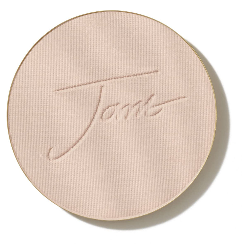 Jane Iredale PurePressed Base refill in Light Beige open compact for quick touch-ups
