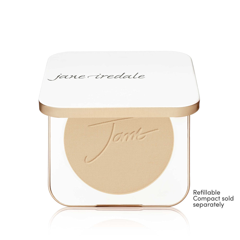 Jane Iredale PurePressed Base Refill SPF coverage provides UVA/UVB protection for the day.