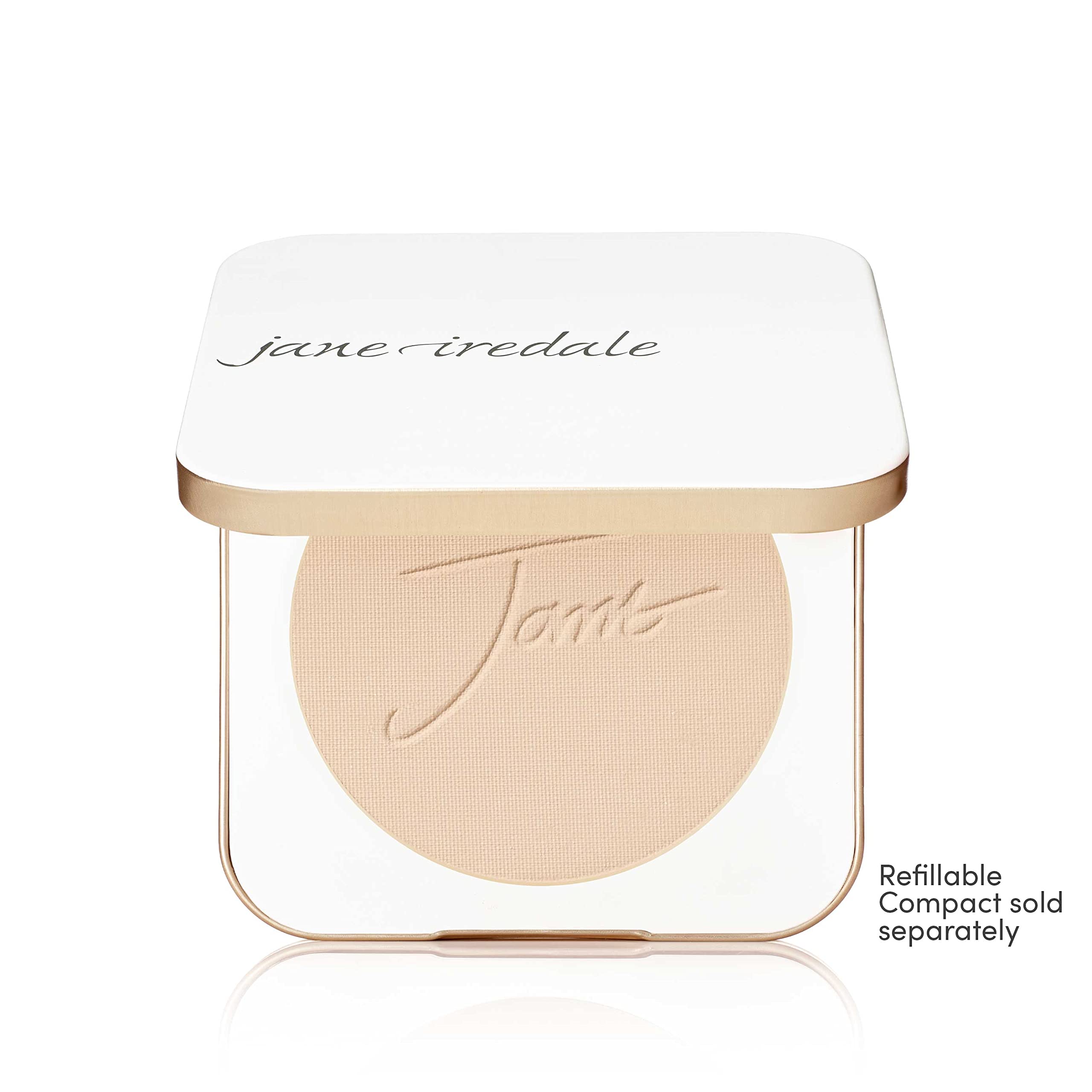 Jane Iredale PurePressed Base SPF coverage swatch with UVA/UVB protection