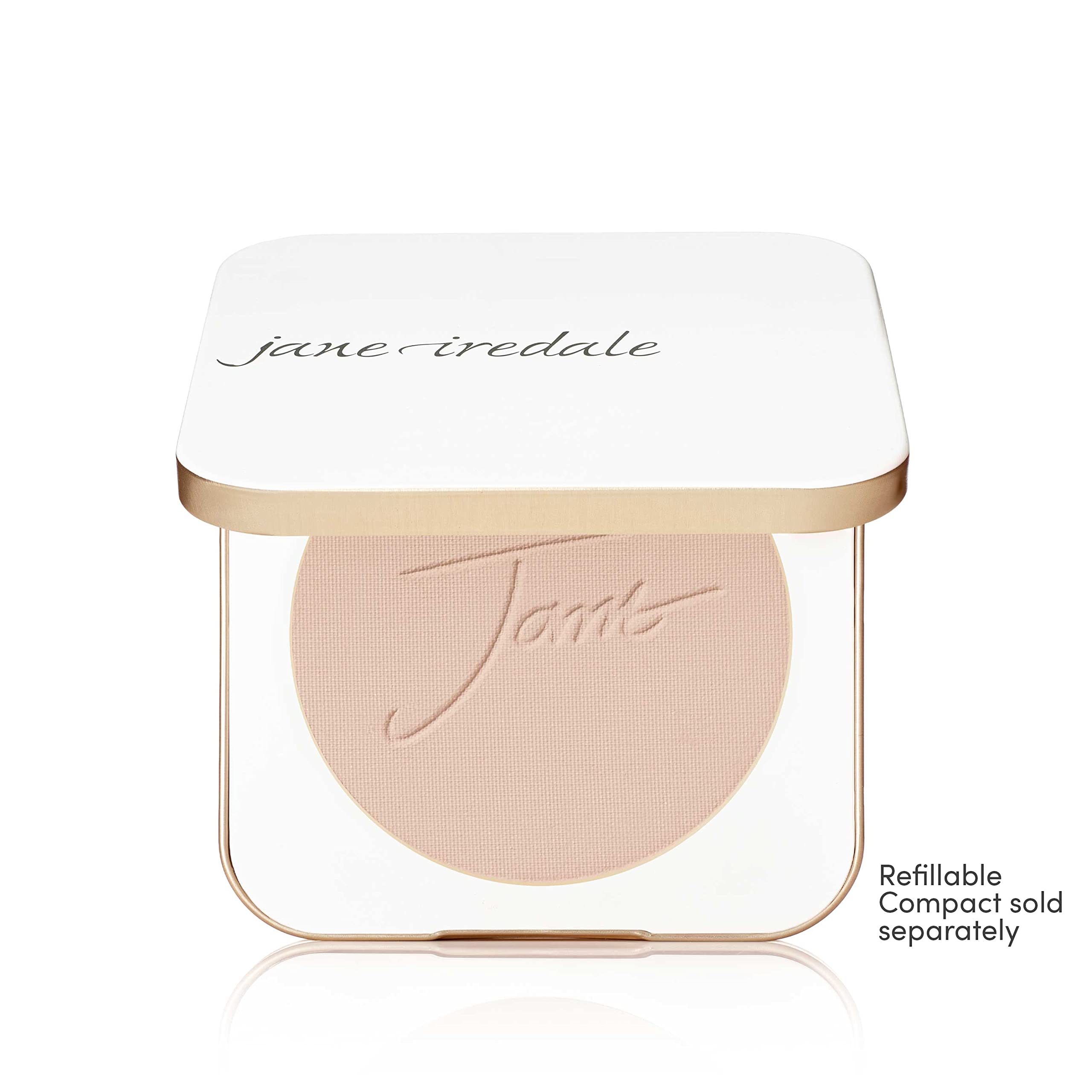 jane iredale PurePressed Base SPF label indicates broad spectrum protection