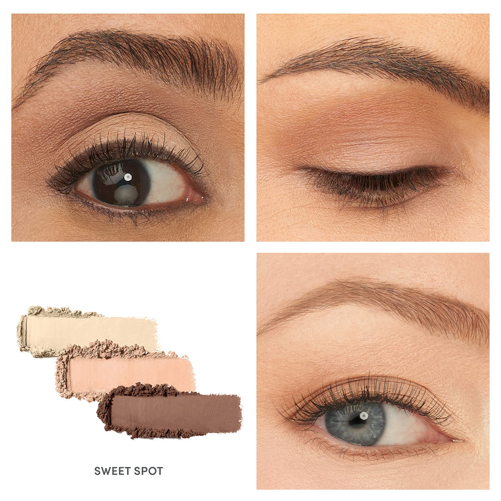 Jane Iredale PurePressed Eye Shadow Triple Sweet Spot soft blend texture for smooth shading