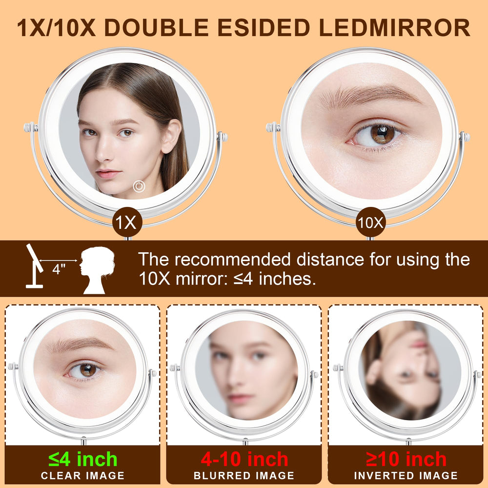 Janeeva 360-degree rotation makeup mirror for flexible viewing angles