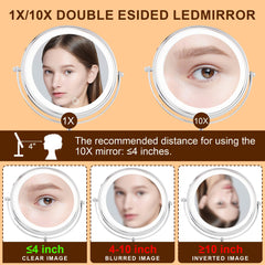 Janeeva 360-degree rotation makeup mirror for flexible viewing angles