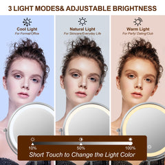 Janeeva height-adjustable makeup mirror adapts to desk or vanity heights